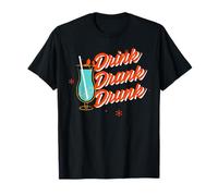 Drink Drank Drunk (Funny Party Statement) (Cóctel Gráfico) Camiseta