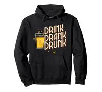 Drink Drank Drunk (Funny Party Statement) (Gráfico) Sudadera con Capucha