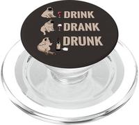 Drink Drank Drunk Pug Drinking Wine Meme Hilarious PopSockets PopGrip para MagSafe