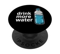 Drink More Water Health Coach Hidratación Divertida PopSockets PopGrip Adhesivo