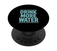 Drink More Water Health Coach Hidratación Divertida PopSockets PopGrip Adhesivo