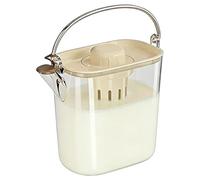 Drink Pitcher - 1200ml Clear Leakproof Jug with Handle | Fridge Water Pitcher with Lid for Tea Juice Lemonade | for Home Kitchen Apartment Restaurant Hot Cold Beverages