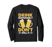 Drink Responsibly Don't Spill It Shirt Funny Drinking Manga Larga