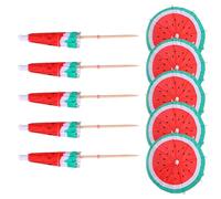 Drink Umbrella Toothpicks - Wooden Stick Paper 8.5x8.5x10cm 10PCS | Cocktail Umbrella Picks, Paper Cocktail Umbrellas Picks Portable Hawaiian Party Decorations | For Tropical Party Event Bar