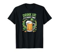 Drink Up It's Paddy Time Funny Día de San Patricio Camiseta