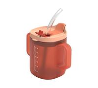 Drinking Cup - 300ml Feeding Cup | Sippy Mug, Water Bottle, Feeding Mug with Handles , Drinking Cups with Lid and Straw for Elderly Maternity Drink Water Porridge Soup, Suitable for Disabled Patients