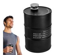 Drinking Flasks, Portable Beer Barrel Flagon, 304 Stainless Steel 750ml Leakproof Stainless Steel Flask for Fishing Hiking Camping Workplace Gathering Picnic Backpacking, 3.74x5.31 pulgadas