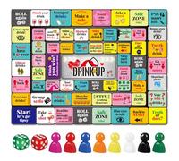 Drinking Games for Adults, Funny Forty Interactive Drinking Games with Mat Hilarious Board Game for Birthday Family Play 2-8 Players Age 21+ for Family Forty Night