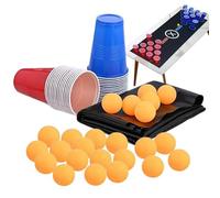 Drinking Games Set, Table Tennis Party Game, Interactive Group Challenge, Fun Competitive Gameplay, Durabled Board Design, for Adults, Graduation, Celebration, Event, Social Gathering, 180x60cm PVC