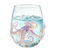 Drinking Glasses - Sea Animal Glass Cup, 350ml Transparent Cocktail Glass