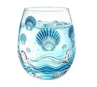 Drinking Glasses - Sea Animal Glass Cup, 350ml Transparent Cocktail Glass