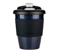 DrinkPod Taza de café reutilizable sin BPA, 340 ml, 12 onzas, de plástico, color negro