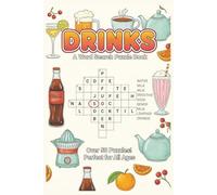 Drinks a word search puzzle book: Word Searches with Easy to Read Print about Drinks, Beverages, Cocktails, and More | 6x9 inches, 110 pages | 50+ Puzzles… Gift for Vacations, Holidays and Free Times