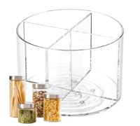 Drinks Packet Organizer - Separated Compartment Layout, Sturdy Clear Acrylic Construction, Smooth Rotation Base, Easy Access Design | Tea Packet Holder, Coffee Sachet Organizer, Pantry Storage