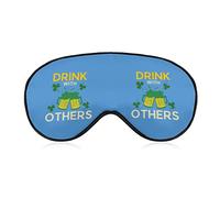 Drinks Well with Others Sleep Masks Eye Cover Blackout con correa elástica ajustable Night Blindfold para mujeres, hombres, yoga, viaje, siesta