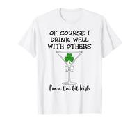 Drinks Well with Others St Patricks Tini bit Irish Drinking Camiseta