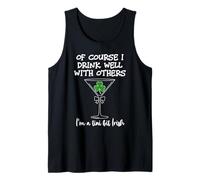 Drinks Well with Others St Patrick's Tini bit Irish Drinking Camiseta sin Mangas
