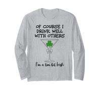 Drinks Well with Others St Patricks Tini bit Irish Drinking Manga Larga