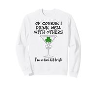 Drinks Well with Others St Patricks Tini bit Irish Drinking Sudadera