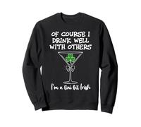 Drinks Well with Others St Patrick's Tini bit Irish Drinking Sudadera