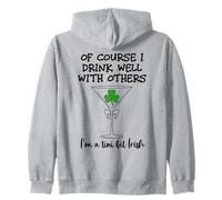 Drinks Well with Others St Patricks Tini bit Irish Drinking Sudadera con Capucha