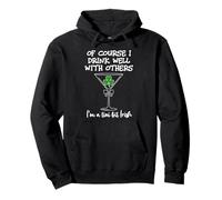 Drinks Well with Others St Patrick's Tini bit Irish Drinking Sudadera con Capucha