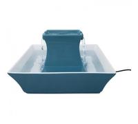 PetSafe Drinkwell Pagoda - Fuente para Perros y Gatos, de Cerámica con Filtros incluidos, Dispensador de Agua silenco, fácil de Limpiar, 2 boquillas, Capacidad de 2 litros, Azul