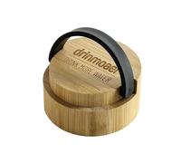 drinmoaer Tapa de bambú - Tapa de repuesto para botellas de cristal - Tapa de bambú para botellas de cristal - Tapa de madera para botellas de agua