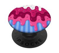 Drip and Sprinkle Striped Pattern Cute Summer Melting PopSockets PopGrip Adhesivo