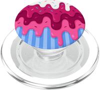 Drip and Sprinkle Striped Pattern Cute Summer Melting PopSockets PopGrip para MagSafe