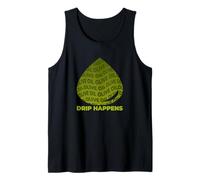 Drip Happens Aceite de Oliva Juego de Palabras Amantes de la Comida mediterránea Camiseta sin Mangas
