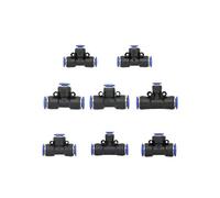 Drip irrigation fittings 40pcs T Shaped 4/6/8/10/12/16mm Port Interface 3 Way Quick Access Push-in Water Pipe Connector Garden Misting Irrigation Joints