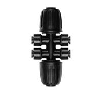 Drip Irrigation Fittings - Barbed Tee Connector For Drip Irrigation, Irrigation's Tube Anti-Drop Premiun Quality Fitting, Anti-Drop Irrigation's Connectors | For Outdoor Garden Lawn Backyard Flower