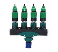 Drip irrigation fittings Spray Water Connection 3/4" 4-Way Splitter Connectors With Valve 4/7mm 8/11mm Hose Connection American Thread Garden Water Agriculture Fittings