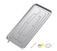 Drip Pan, Galvanized Iron Water Collector Tray with Drain Kit, for Split Air Conditioner Heat Pump Systems (Color : 84 * 39CM, Size : 5m Hose)