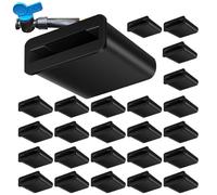 Drip Tape Irrigation - Garden Irrigation Drip Tape Row End | 5/8 Inch Connectors Cap 25 Piece Fittings System | Black PP, For Greenhouse Landscape Outside Vegetables Plants, Row-Crop Water Flow Manage