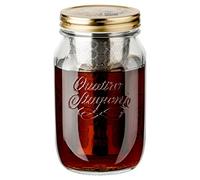 dripdrip Brewjar Cold Brew Coffee Jar, cafetera profesional para café frío - libre de plástico, filtro ultrafino de doble capa de acero inoxidable (1 litro)