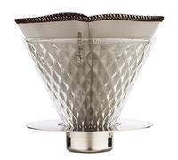 dripdrip FOLDABLES - Filtro permanente para cafeteras Pour Over de malla fina de acero inoxidable (filtro manual + filtro permanente)