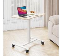 Dripex mesa de ordenador con ruedas de altura ajustable, escritorio de pie móvil, ergonómico y auxiliar para sobrecama y oficina en casa