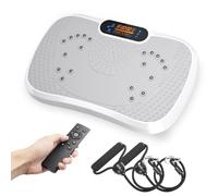 Dripex Plataforma Vibratoria, 99 Niveles de Vibración, 5 Programas de Entrenamiento, Altavoz Bluetooth, Pantalla LCD, Plataforma Vibración Muscular para Hacer Ejercicio en Casa (Negra + Blanca)