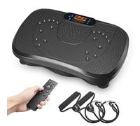 Dripex Plataforma Vibratoria, 99 Niveles de Vibración, 5 Programas de Entrenamiento, Altavoz Bluetooth, Pantalla LCD, Plataforma Vibración Muscular para Hacer Ejercicio en Casa (Negra)