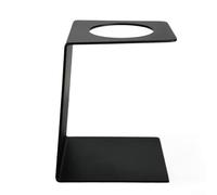 Dripper - Soporte de café de acero inoxidable, bandeja de goteo compacta para cafetera de acero de metal de peso pluma, soporte de filtro hecho a mano para tener Kalita (17,5 x 13,5 x 9,5 cm, negro)