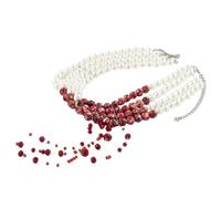 Dripping Blood Pearl Choker - Collar Gótico Vampiro, Joyas De Fantasía De Terror | El Elegante Efecto De Sangrado Mejora El Aspecto De Miedo En Los Eventos De Halloween. Fiestas Temáticas, Juegos De