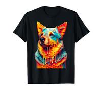 Dripping Paint Art Australian Cattle Dog Camiseta