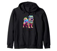 Dripping Paint Art Brussels Griffon Griffon Belge Sudadera con Capucha