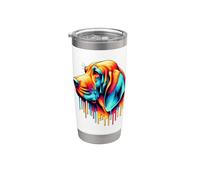 Dripping Paint Art Coonhound Coon Dog Vaso térmico de acero inoxidable de doble pared