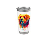 Dripping Paint Art Glen Of Imaal Terrier Wicklow Terrier Vaso térmico de acero inoxidable de doble pared
