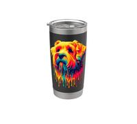 Dripping Paint Art Glen Of Imaal Terrier Wicklow Terrier Vaso térmico de acero inoxidable de doble pared