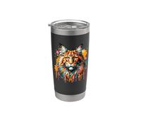 Dripping Paint Art Maine Coon American Longhair Vaso térmico de acero inoxidable de doble pared