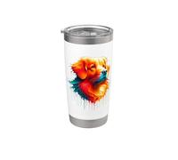 Dripping Paint Art Nova Scotia Duck Tolling Retriever Toller Vaso térmico de acero inoxidable de doble pared